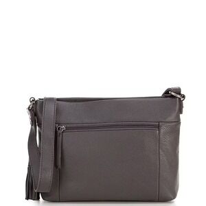 The Sak Melrose‎ Zip Leather Crossbody Bag Slate New With Tags